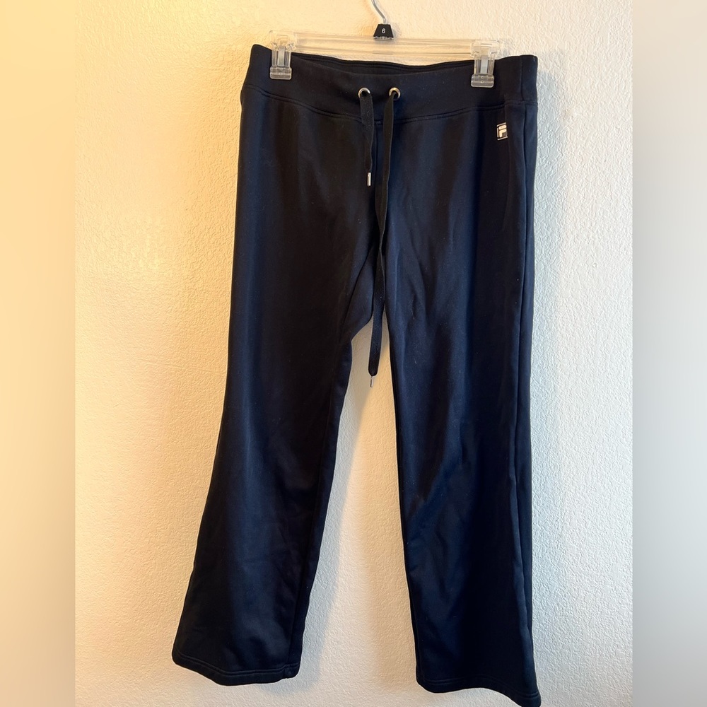 Fila Sport Womens Pants Size Small Black Color 100% polyester, Fleece